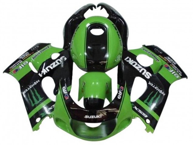 Suzuki GSXR 600 / GSXR 750 Motorrad Verkleidung 1996-2000 - Grun Schwarz Monster