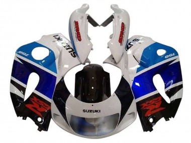 Suzuki GSXR 600 / GSXR 750 Motorrad Verkleidung 1996-2000 - Weiss Schwarz Double Blau Rot