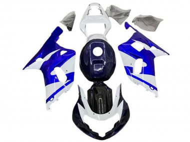 Suzuki GSXR 600 / GSXR 750 Motorrad Verkleidung 2001-2003 - Weiss Blau Schwarz