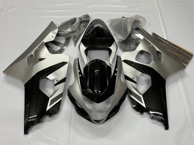 Suzuki GSXR 600 / GSXR 750 Motorrad Verkleidung 2001-2003 - Silber Glanzendes Schwarz