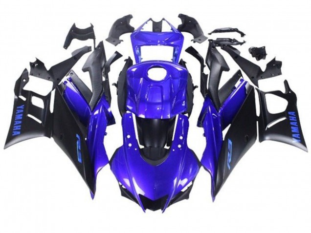 Yamaha YZF R3/R25 Motorrad Verkleidung 2019-2021 - Blau Matt Schwarz