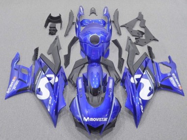 Yamaha YZF R3/R25 Motorrad Verkleidung 2019-2021 - Blau Weiss Schwarz MoviStar