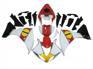 Yamaha YZF 1000 R1 Motorrad Verkleidung 2009-2011 - Weiss Rot Gelb Schwarz