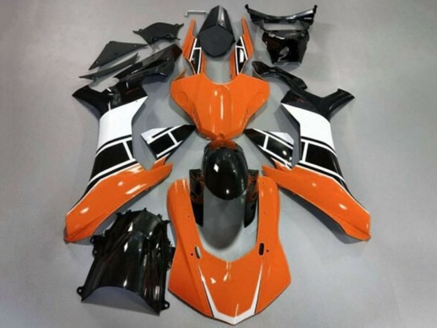 Yamaha YZF 1000 R1 Motorrad Verkleidung 2015-2019 - Weiss Orange Glanzendes Schwarz