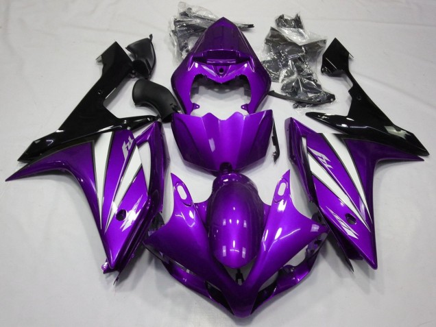 Yamaha YZF 1000 R1 Motorrad Verkleidung 2007-2008 - Lila Weiss Schwarz