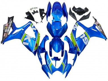 Suzuki GSXR 600 / GSXR 750 Motorrad Verkleidung 2006-2007 - Blau Weiss Grun Schwarz