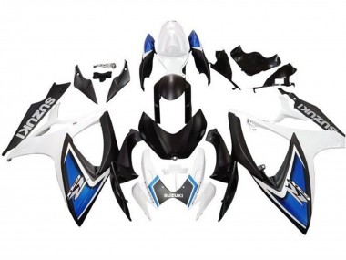 Suzuki GSXR 600 / GSXR 750 Motorrad Verkleidung 2006-2007 - Weiss Blau Matt Schwarz