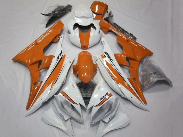 Yamaha YZF R6 Motorrad Verkleidung 2006-2007 - Weiss Orange
