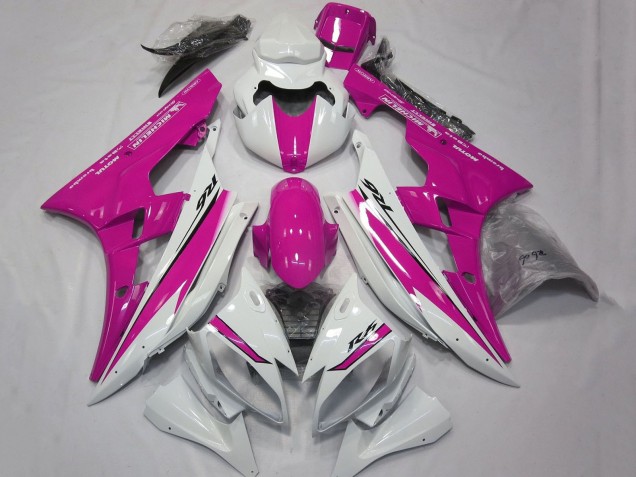 Yamaha YZF R6 Motorrad Verkleidung 2006-2007 - Weiss Rosa