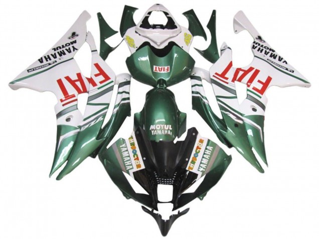 Yamaha YZF R6 Motorrad Verkleidung 2008-2016 - Weiss Grun Rot Fiat