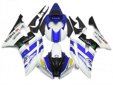 Yamaha YZF R6 Motorrad Verkleidung 2008-2016 - Weiss Blau Glanzendes Schwarz Grun Monster ENEOS 46