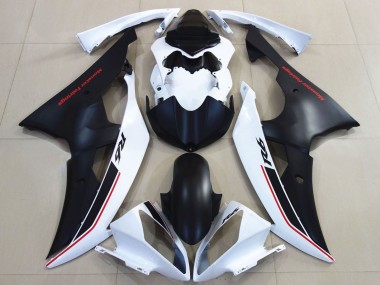 Yamaha YZF R6 Motorrad Verkleidung 2008-2016 - Weiss Matt Schwarz Rot