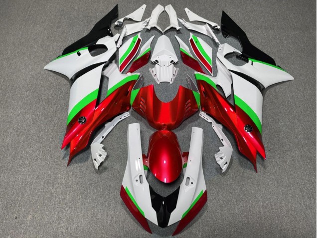 Yamaha YZF R6 Motorrad Verkleidung 2017-2023 - Weiss Neon Grun Rot Schwarz