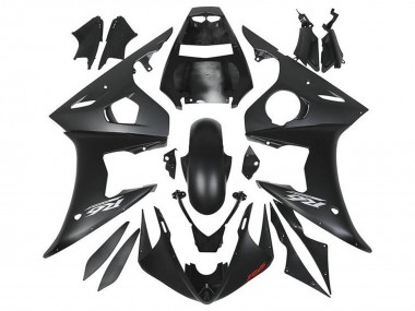 Yamaha YZF R6 Motorrad Verkleidung 2005 - Matt Schwarz Silber Rot