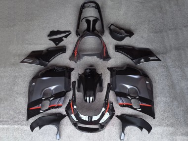 Honda CBR1000F Hurricane Motorrad Verkleidung 1987-1988 - Glanzendes Schwarz Matt Grau Rot Linie