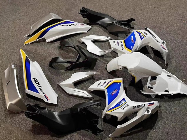 Honda ADV160 Motorrad Verkleidung 2022-2024 - Weiss Blau Gelb HRC