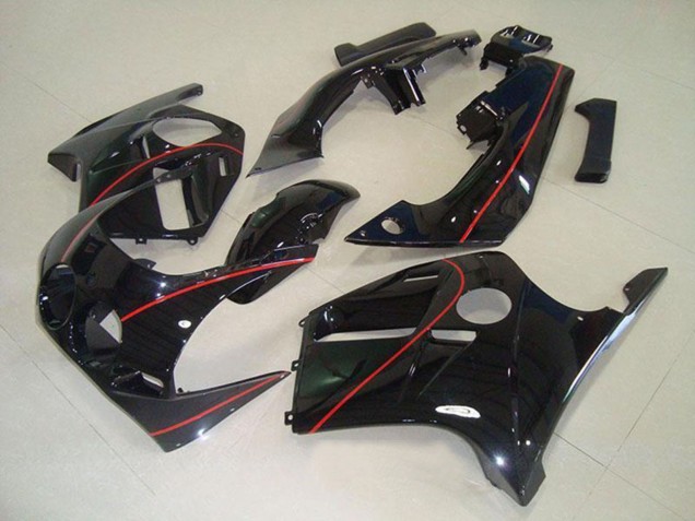 Honda CBR250RR MC19 Motorrad Verkleidung 1988-1989 - Glanzendes Schwarz Rot Linie