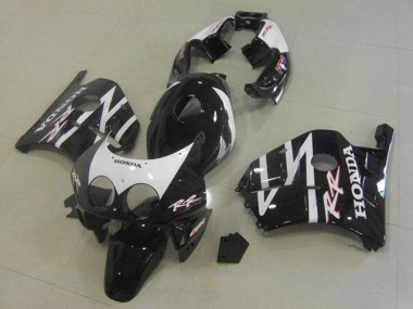 Honda CBR250RR MC22 Motorrad Verkleidung 1990-1998 - Glanzendes Schwarz Weiss