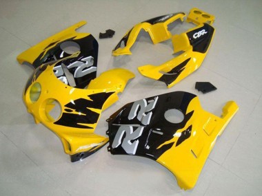 Honda CBR250RR MC22 Motorrad Verkleidung 1990-1998 - Gelb Glanzendes Schwarz