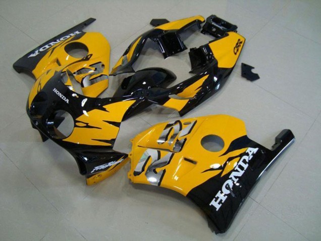 Honda CBR250RR MC22 Motorrad Verkleidung 1990-1998 - Gelb Glanzendes Schwarz