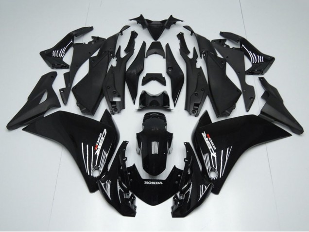 Honda CBR250RR Motorrad Verkleidung 2011-2015 - Glanzendes Schwarz Matt Schwarz