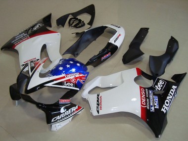 Honda CBR600 F4i Motorrad Verkleidung 2004-2007 - Weiss Rot Blau Glanzendes Schwarz Stern Lee Carrera
