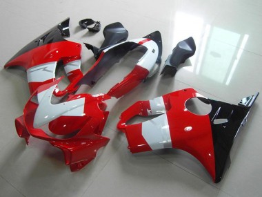 Honda CBR600 F4i Motorrad Verkleidung 2004-2007 - Weiss Rot Glanzendes Schwarz