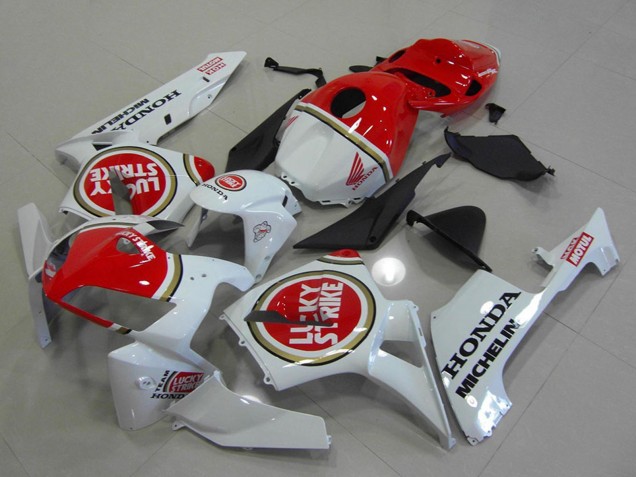 Honda CBR600RR Motorrad Verkleidung 2005-2006 - Weiss Rot Lucky Strike