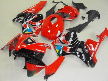 Honda CBR600RR Motorrad Verkleidung 2005-2006 - Rot Blau Gelb Glanzendes Schwarz JOMO