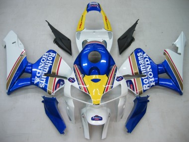 Honda CBR600RR Motorrad Verkleidung 2005-2006 - Blau Weiss Gelb Rothmans