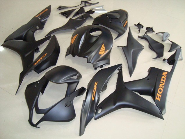 Honda CBR600RR Motorrad Verkleidung 2007-2008 - Matt Schwarz Gold Aufkleber