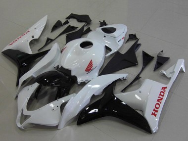 Honda CBR600RR Motorrad Verkleidung 2007-2008 - Weiss Glanzendes Schwarz Rot