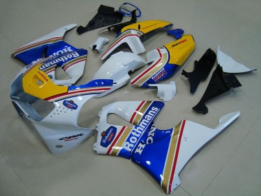 Honda CBR900RR 919 Motorrad Verkleidung 1998-1999 - Weiss Blau Gelb Rothmans