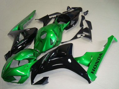 Honda CBR1000RR Motorrad Verkleidung 2006-2007 - Grun Glanzendes Schwarz