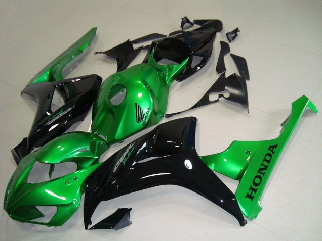 Honda CBR1000RR Motorrad Verkleidung 2006-2007 - Grun Glanzendes Schwarz