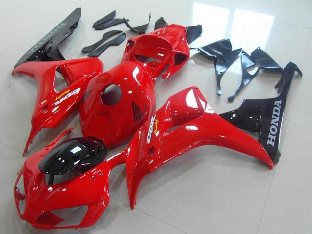 Honda CBR1000RR Motorrad Verkleidung 2006-2007 - Rot Glanzendes Schwarz