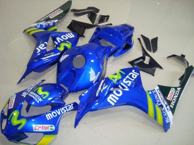 Honda CBR1000RR Motorrad Verkleidung 2006-2007 - Blau Grun MoviStar Castrol