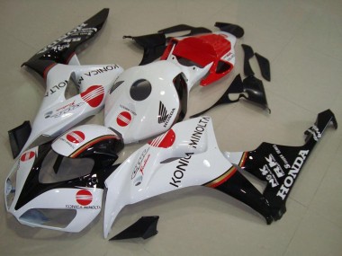 Honda CBR1000RR Motorrad Verkleidung 2006-2007 - Weiss Rot Glanzendes Schwarz Konica Minolta
