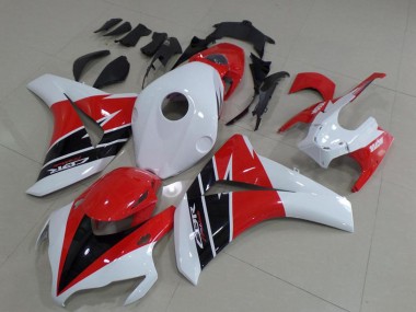 Honda CBR1000RR Motorrad Verkleidungen Kit 2008-2011 - Weiss Rot Glanzendes Schwarz