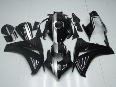 Honda CBR1000RR Motorrad Verkleidung 2008-2011 - Glanzendes Schwarz Silber Streifen