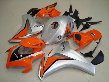 Honda CBR1000RR Motorrad Verkleidung 2008-2011 - Silber Orange Glanzendes Schwarz