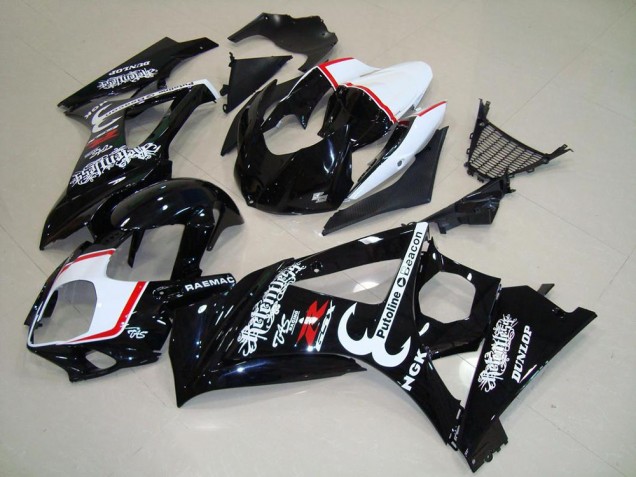 Suzuki GSXR 1000 Motorrad Verkleidung 2007-2008 - Glanzendes Schwarz Rot Relentless