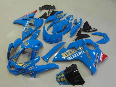 Suzuki GSXR 1000 Motorrad Verkleidung 2009-2016 - Blau Gold Rizla Motul