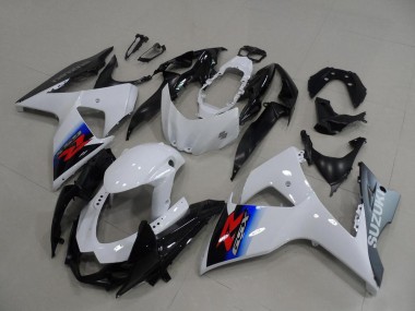 Suzuki GSXR 1000 Motorrad Verkleidung 2009-2016 - Weiss Blau Silber Schwarz