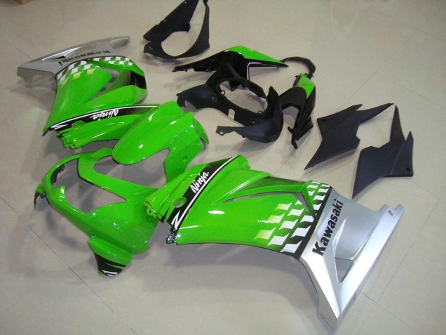 Kawasaki ZX250R Motorrad Verkleidung 2008-2012 - Grun Silber