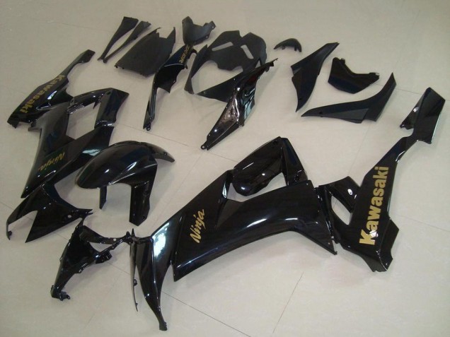 Kawasaki ZX10R Motorrad Verkleidung 2008-2010 - Glanzendes Schwarz Gold Aufkleber