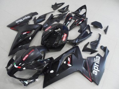 Aprilia RS125 Motorrad Verkleidung 2006-2011 - Glanzendes Schwarz Matt Schwarz