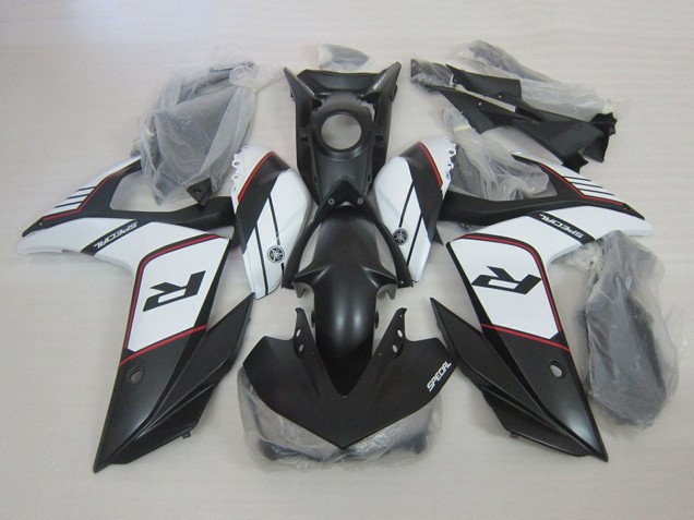 Yamaha YZF R3 Motorrad Verkleidung 2015-2018 - Weiss Matt Schwarz
