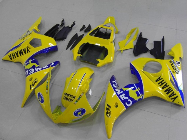 Yamaha YZF R6 Motorrad Verkleidung 2003-2004 - Gelb Blau Kamel