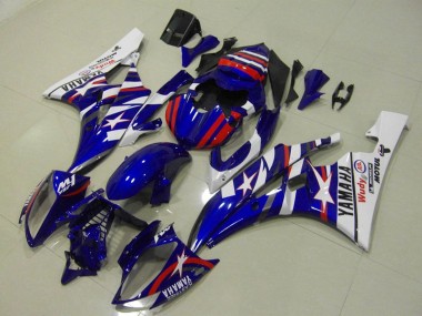 Yamaha YZF R6 Motorrad Verkleidung 2006-2007 - Weiss Blau Rot Motul Michelin